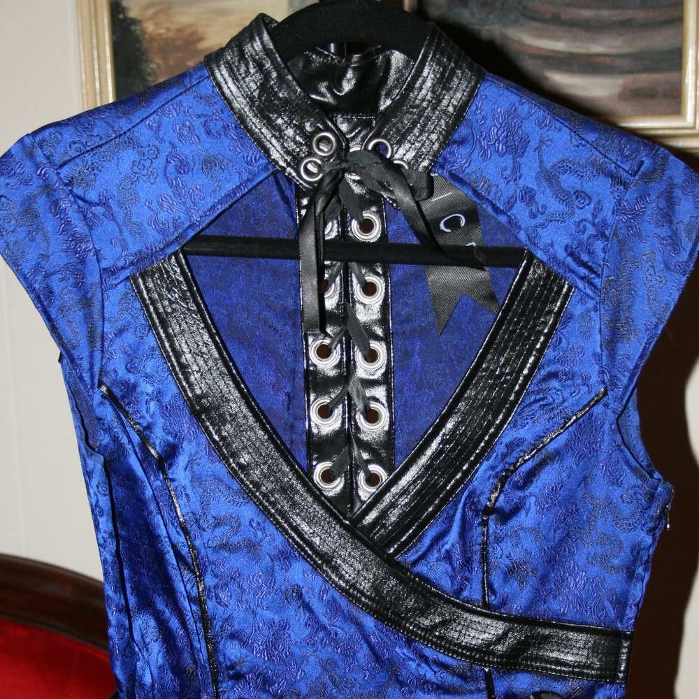 Lip Service Hollywood Geisha Highland Hanamachi Top Blue Large